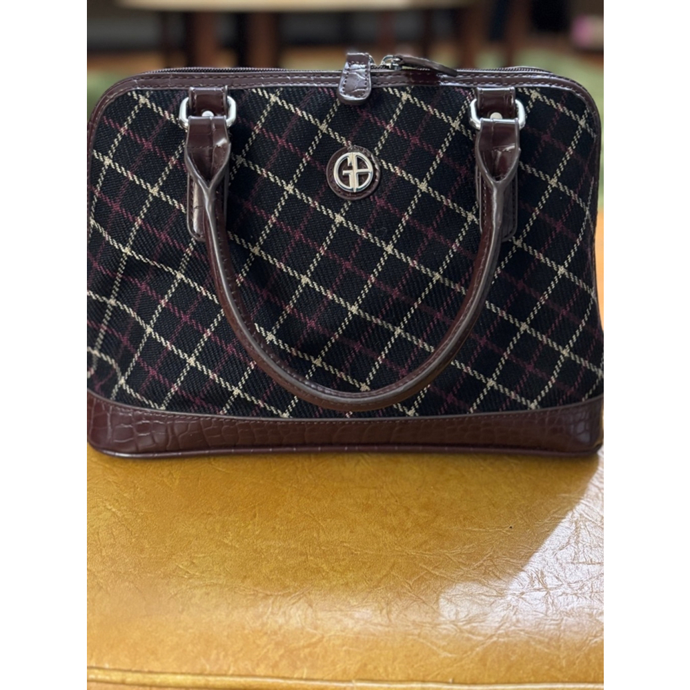 Women's Gianni Berinni Handbag, One Size, Black and Burgundy
